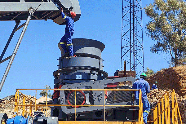 HPT cone crusher 150 tph barite mining for sale